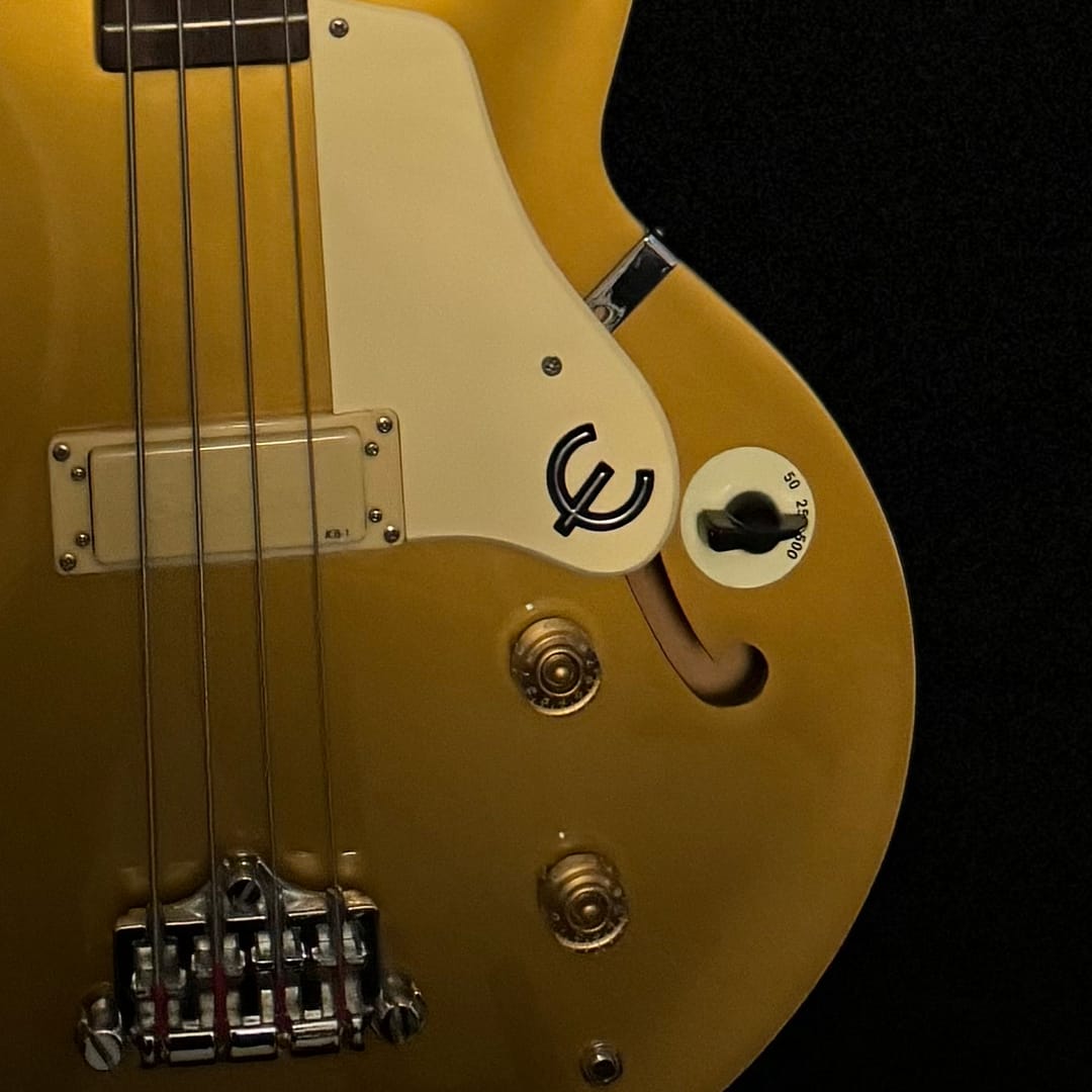 2004 Epiphone Jack Casady Signature Bass, Metallic Gold