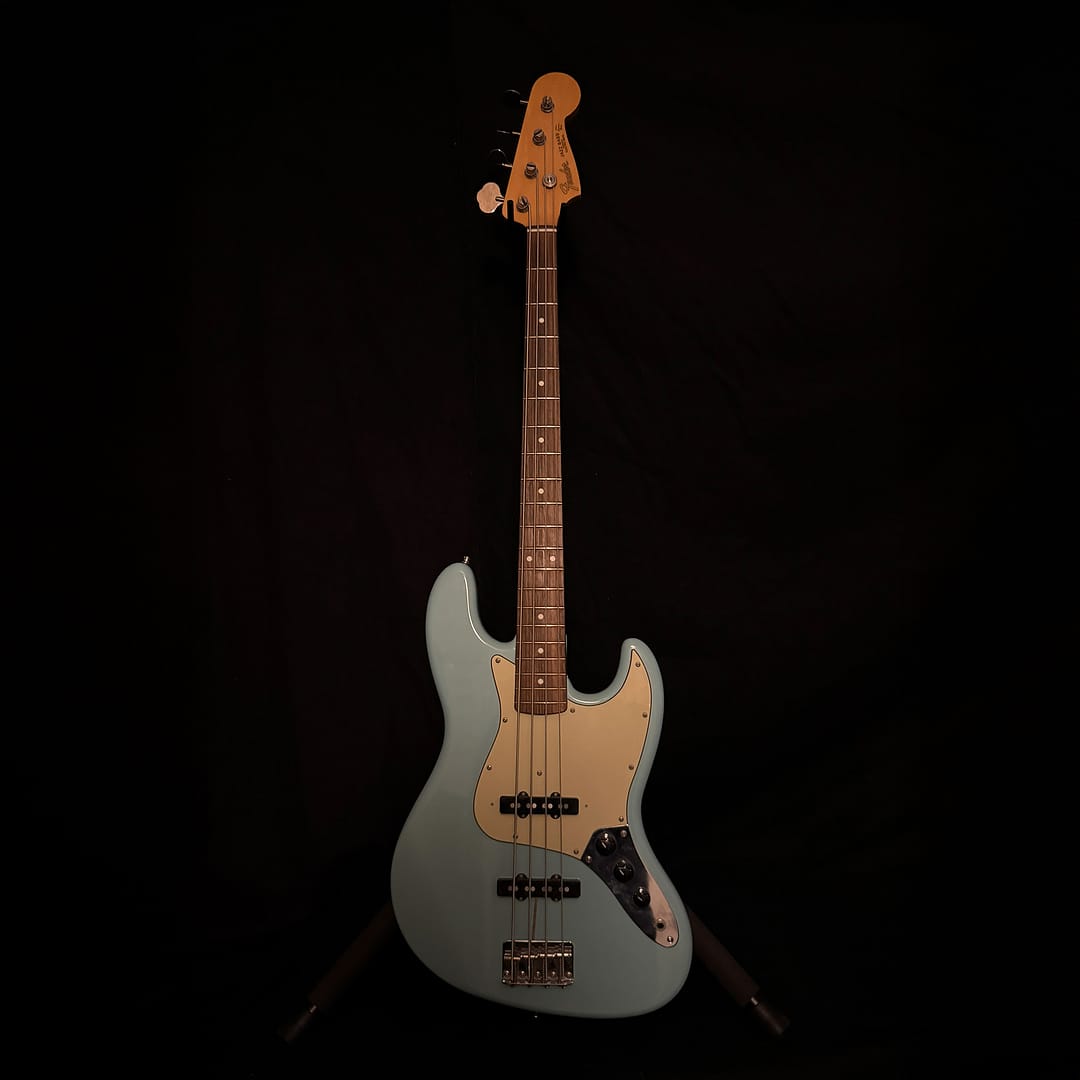 1997 Fender Jazz Bass '62 Reissue CIJ in Daphne Blue, rare Japanese domestic model