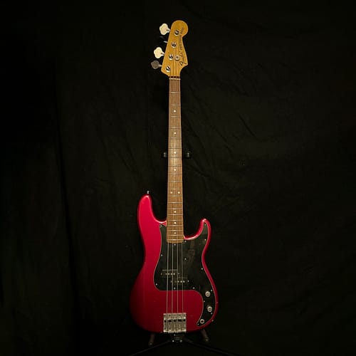 Fender Nate Mendel Signature Precision Bass in Candy Apple Red, first-run 2013 model with Leo Quan Badass II bridge